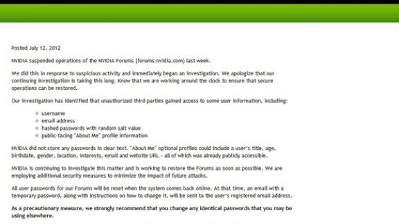 nvidia forums hacked