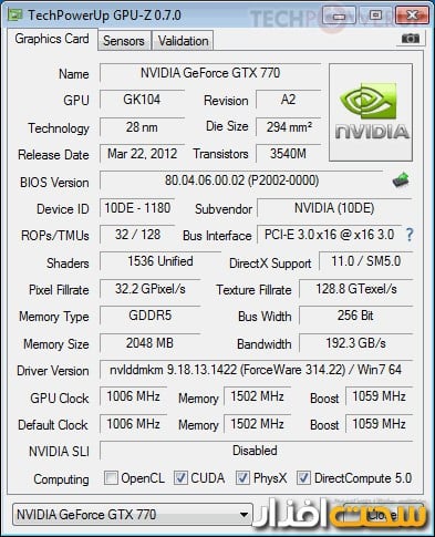 nvidia GTX 770 nvidia GTX 770