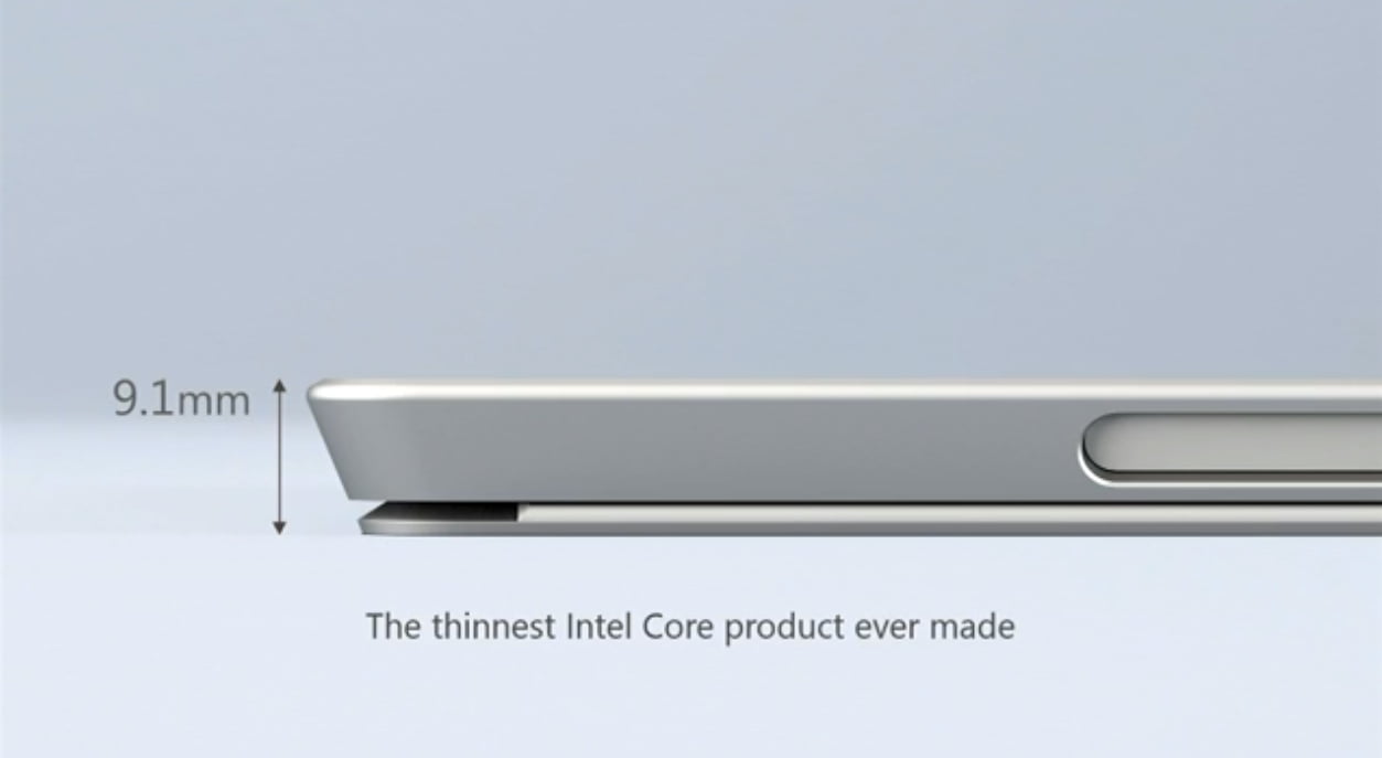 وزن و ضخامت کم سرفیس پرو سه 