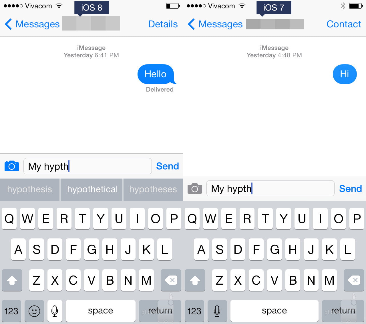 مقایسه iOS 8 و iOS 7 اپل