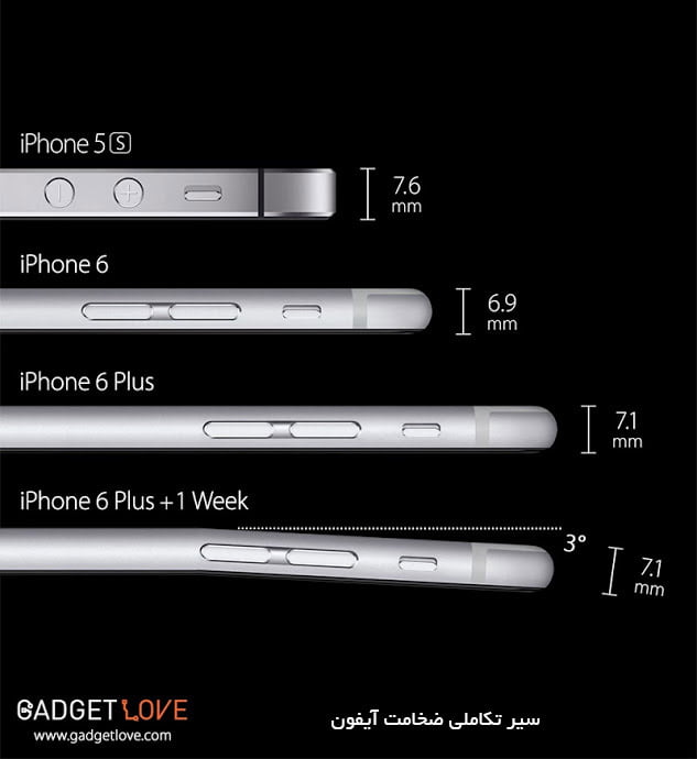 مشکل خم شدن آیفون