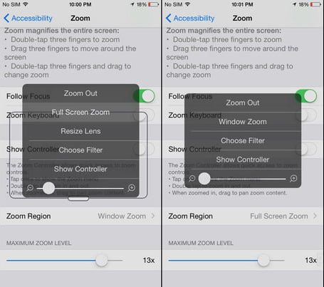 منوی آیفون 6