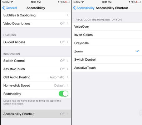 منوی آیفون 6