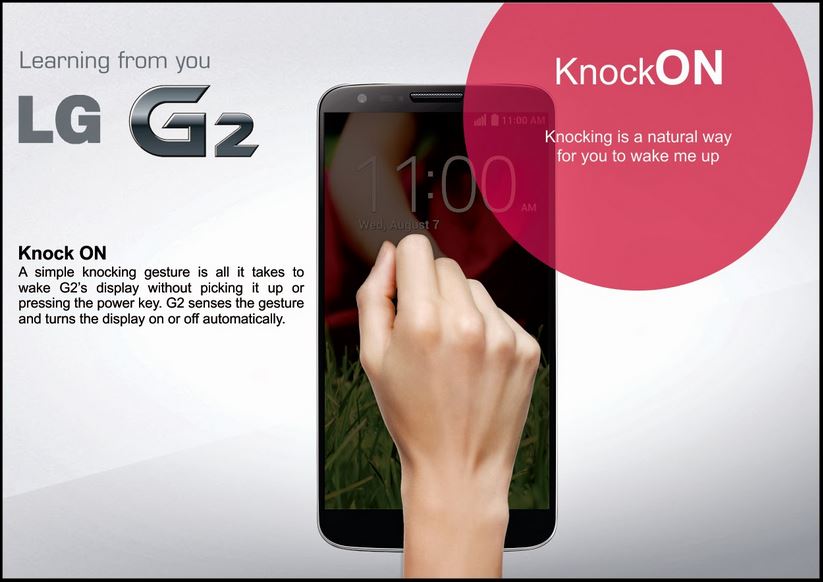 استفاده از ضربه برای بیدار کردن گوشی