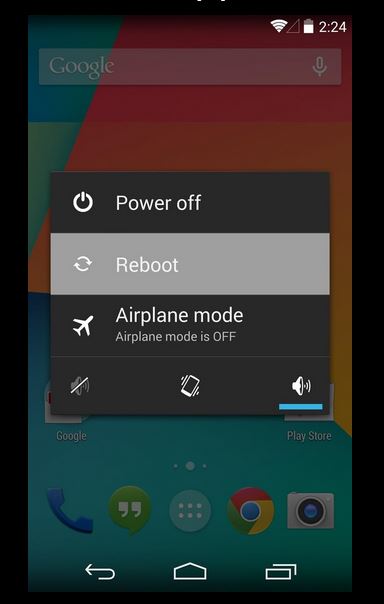 گزینه راه اندازی مجدد