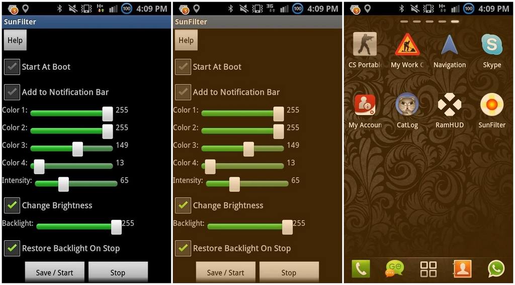 نرم افزار SunFilter - Screen Temperature