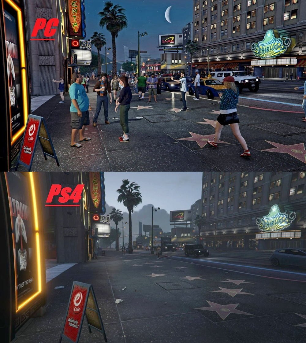 مقایسه نسخه PC و PS4