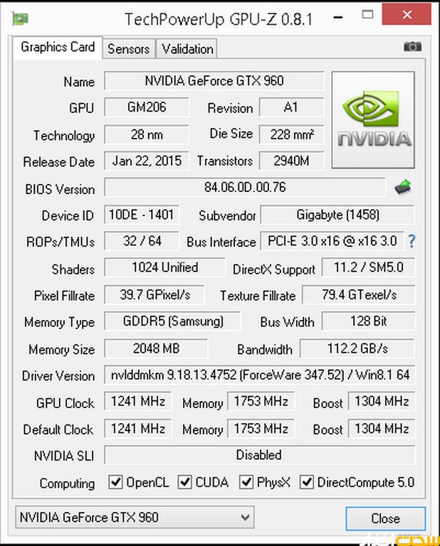 بررسی کارت گرافیک GTX 960