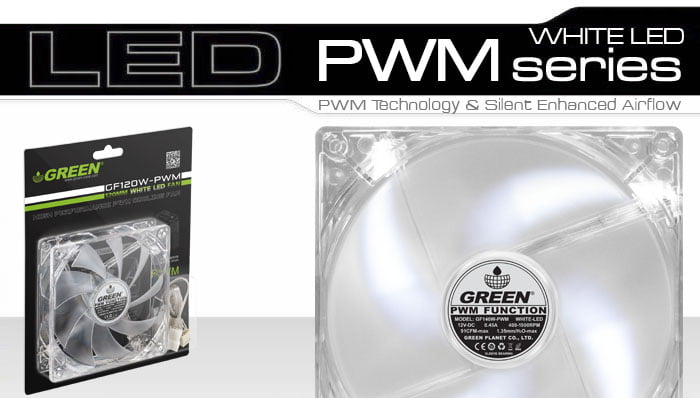 فن PWM گرین با نور سفید