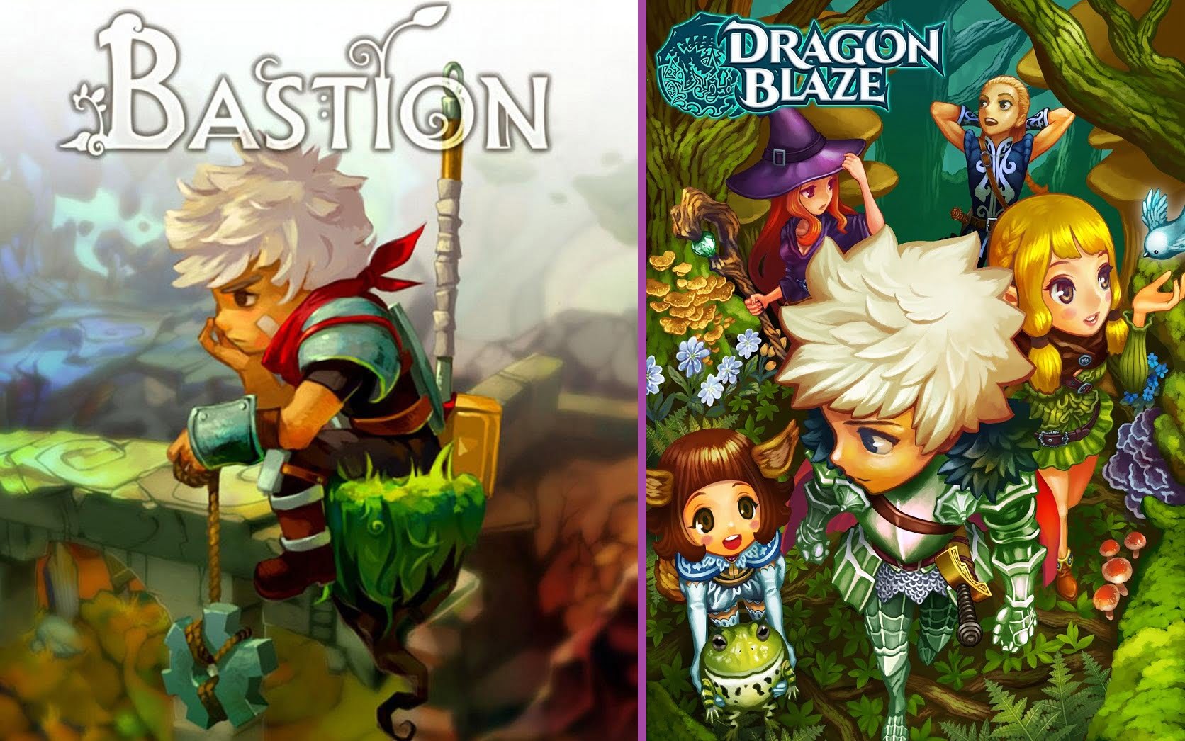 شباهت شخصیت اصلی بازی Bastion و نمونه ی مشابهش در Dragon Blaze را می توانید در این تصویر مشاهده کنید