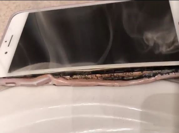 آتش گرفتن آیفون 7 پلاس