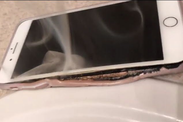 آتش گرفتن آیفون 7 پلاس