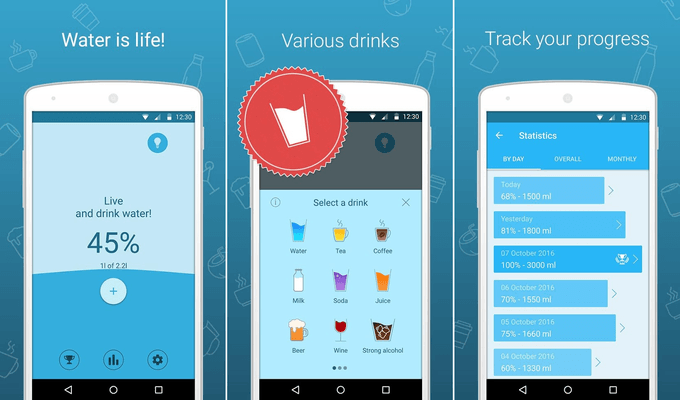 My Water Balance lets you keep track of all beverages you drink