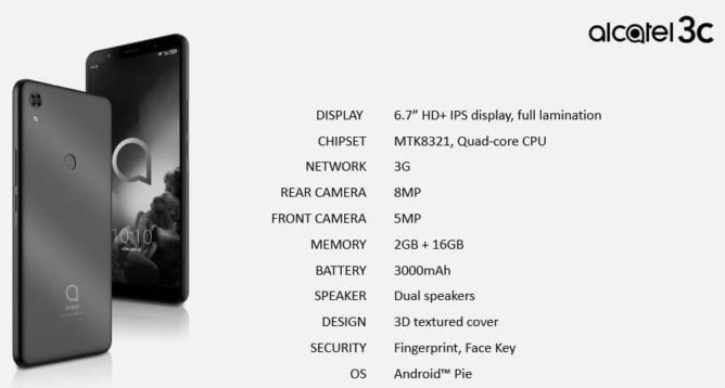 گوشی Alcatel 3c