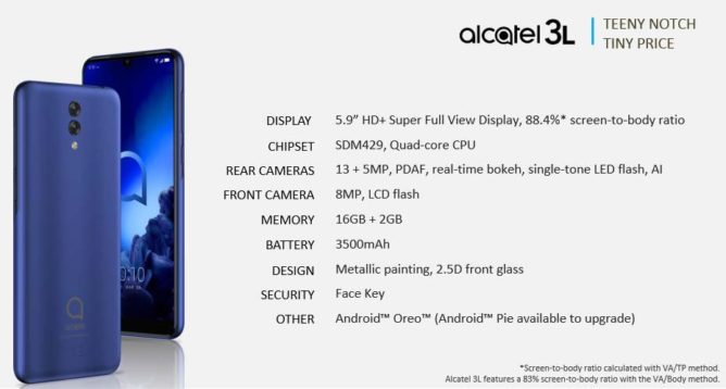گوشی Alcatel 3L
