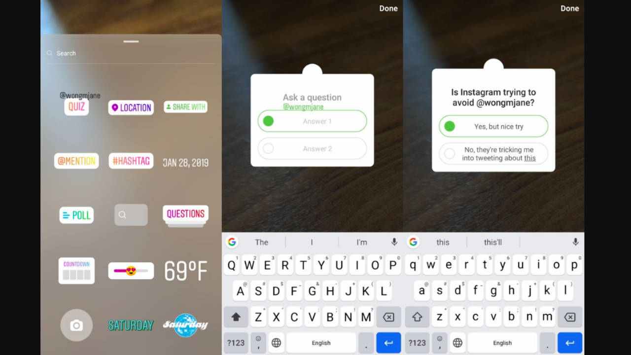 کوییز اینستاگرام