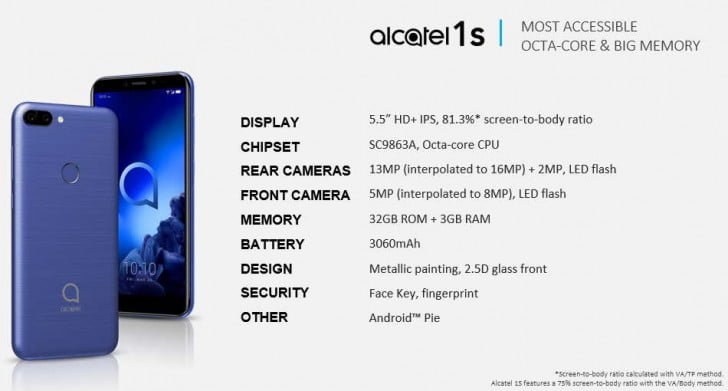 گوشی Alcatel 1S