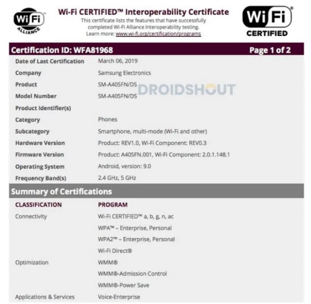 مشخصات Galaxy A40 سامسونگ