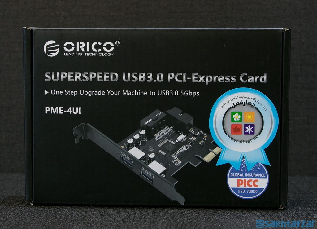 بررسیUSB 3.0 Expansion Card  ORICO PME-4UI