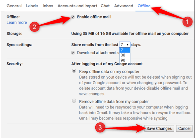 افزونه کاربردی Gmail Offline