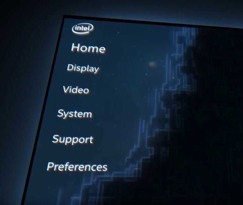 کنترل پنل جدید Intel