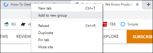 گروه بندی زبانه ها