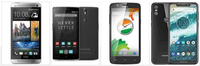 HTC One • OnePlus One • XOLO One • Motorola One