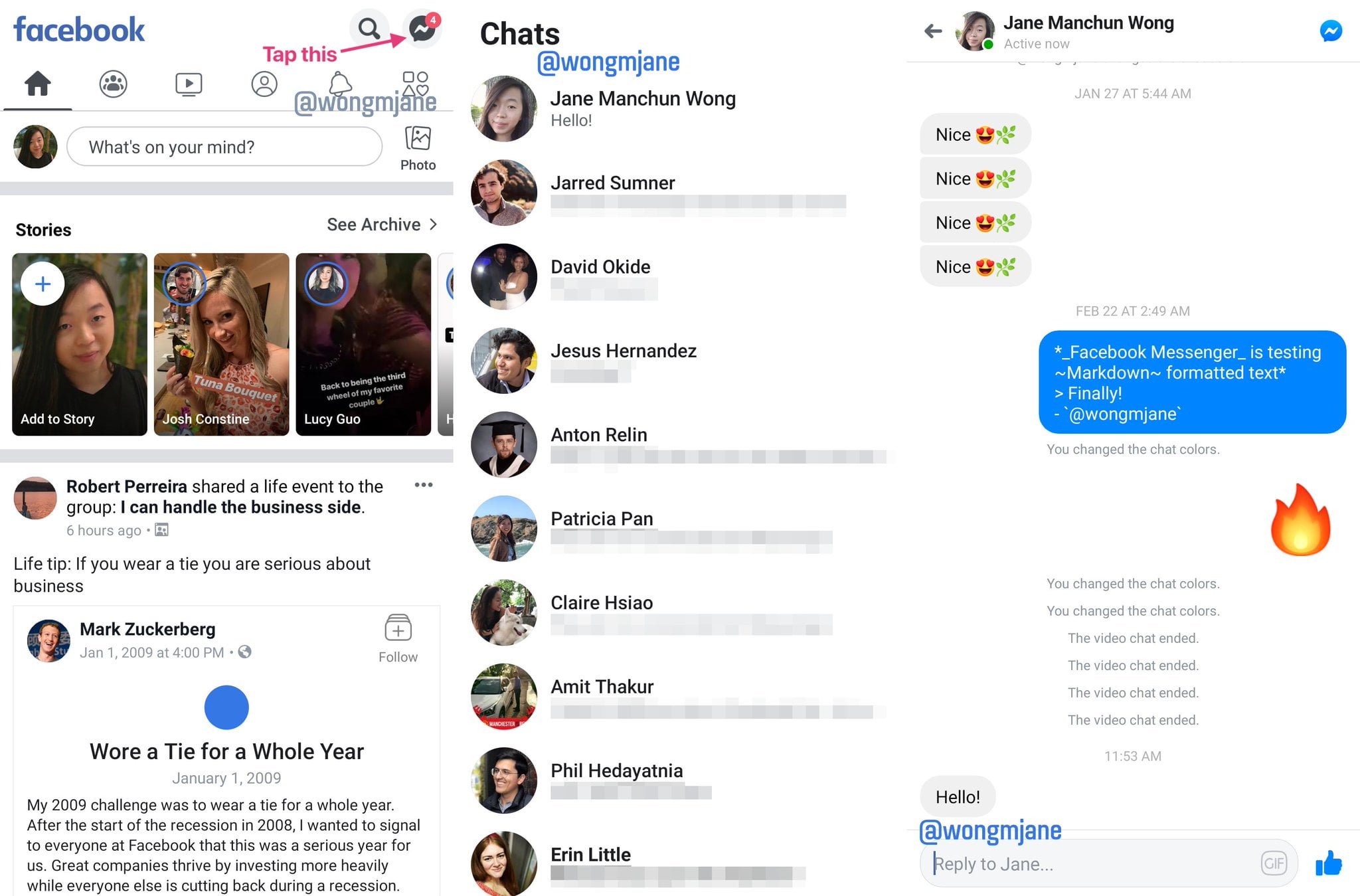 مسیجها دوباره به اپ فیسبوک بازمیگردند