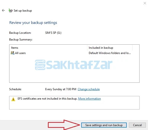 آموزش بکاپ گرفتن در ویندوز 10