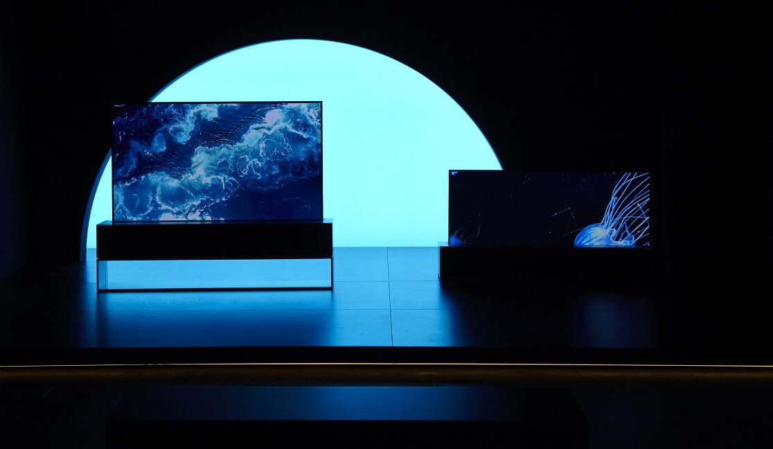 تلویزیون رولی OLED الجی در Milan Design Week