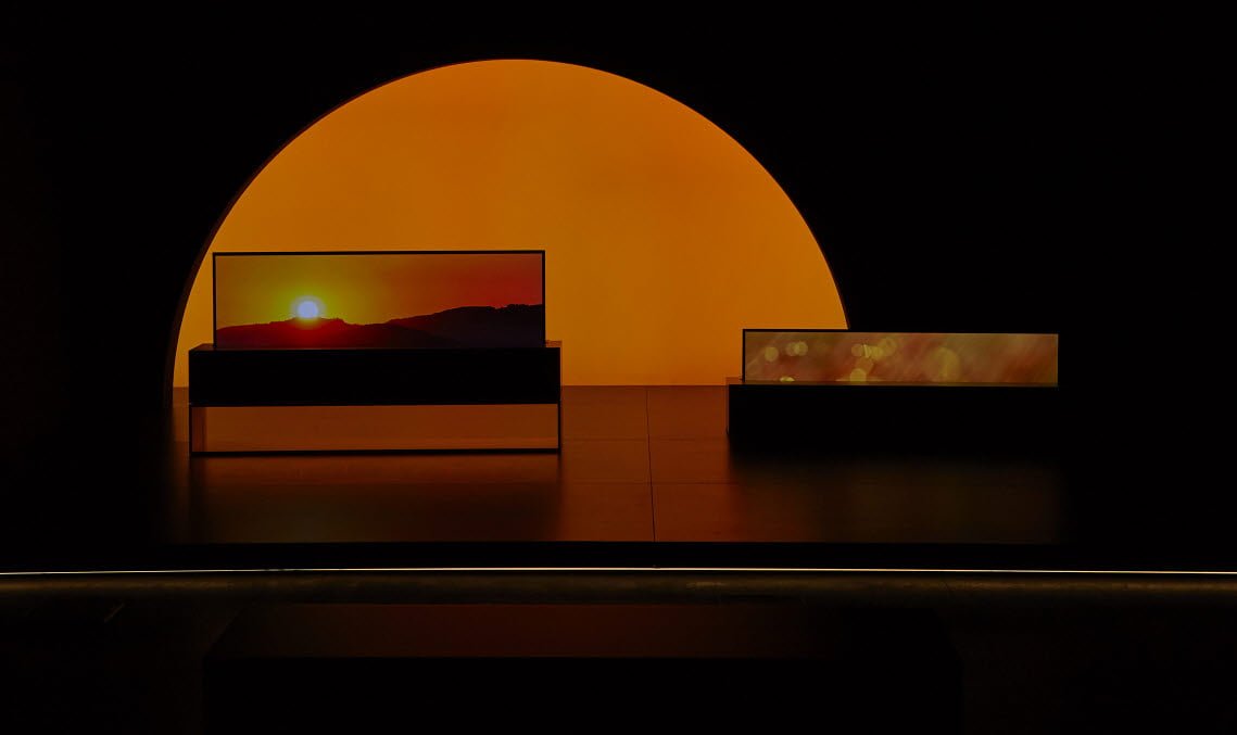 تلویزیون رولی OLED الجی در Milan Design Week