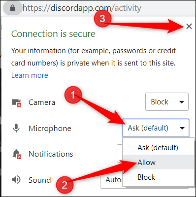 تغییر مجوزها در مرورگر کروم
