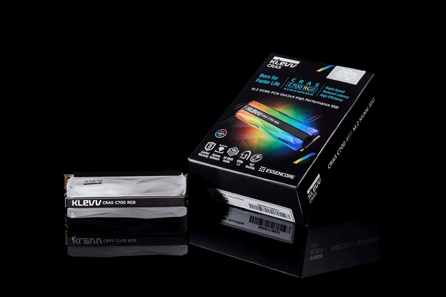 درایو SSD بسیار زیبای CRAS C700 RGB NVMe توسط Klevv معرفی شد