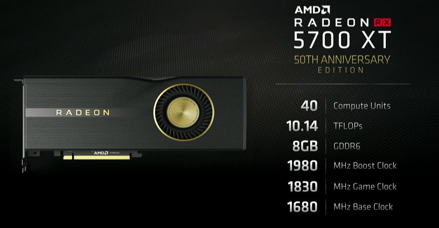 کارت گرافیک AMD Radeon RX 5700 XT 50th Anniversary Edition