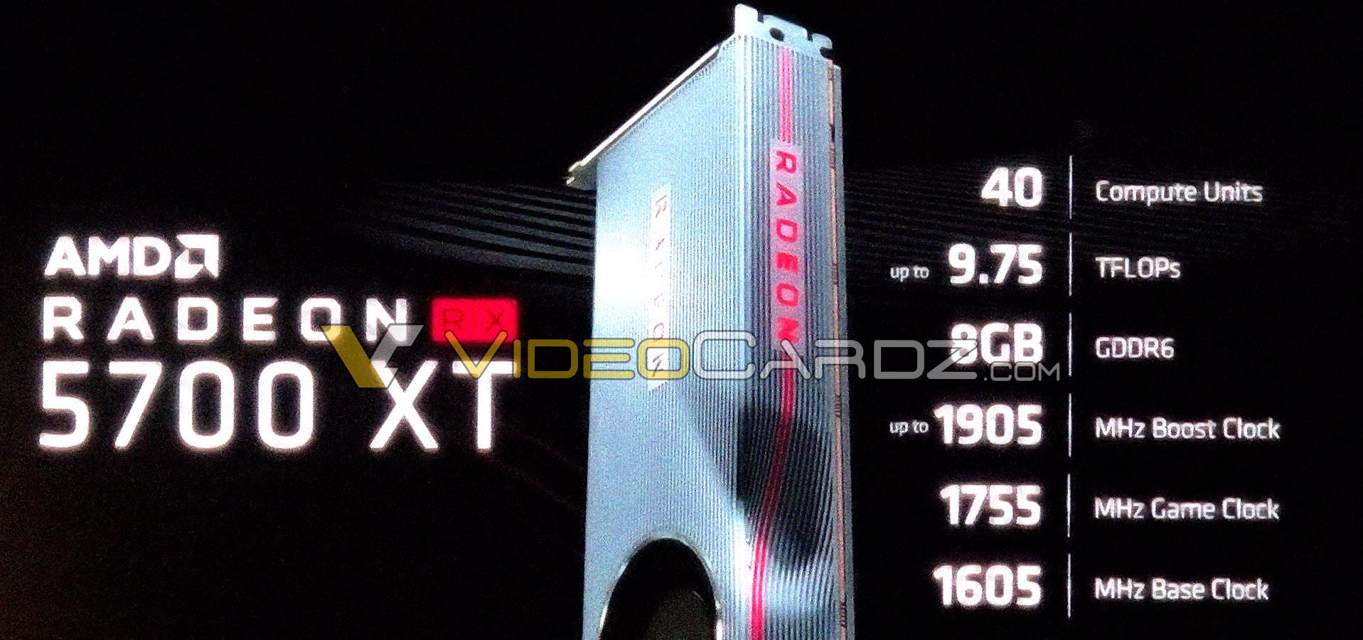 مشخصات کارت گرافیک AMD Radeon RX 5700 XT لو رفت