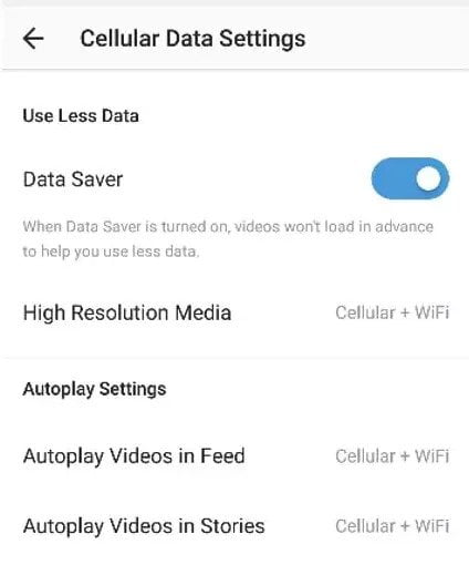 چگونه Data Saver را در اینستاگرام فعال کنیم؟