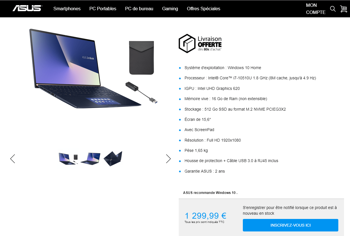 لپتاپ Asus ZenBook 15 UX534 برا پردازنده Comet Lake دیده شد