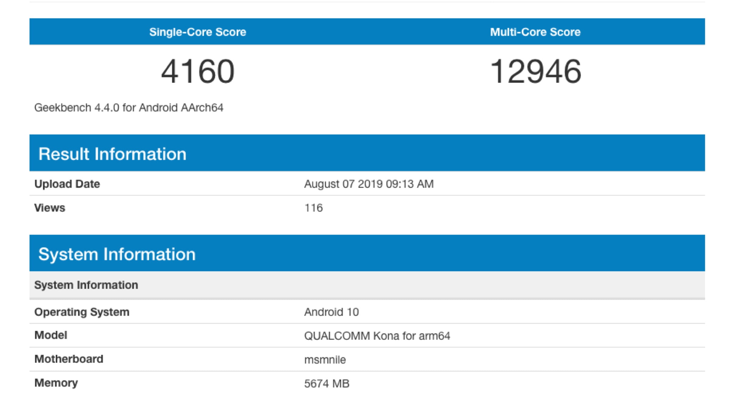 اسنپدراگون 865 کوالکام در Geekbench