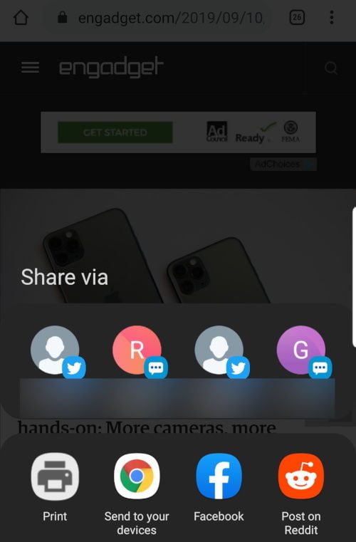 ارسال صفحات وب