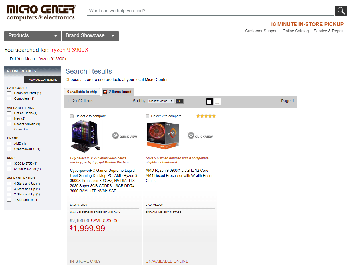 کمبود موجودی Ryzen 9 3900X باعث افزایش قیمت شدید آن شده است