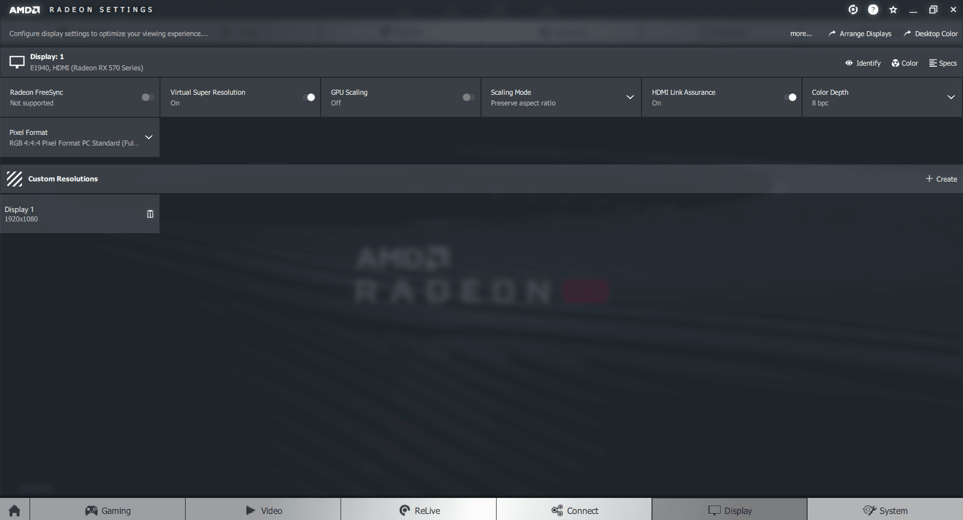 AMD Radeon Setting
