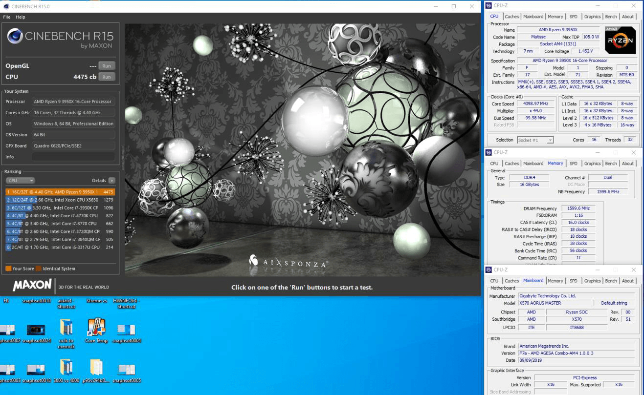اورکلاک و بنچمارک پردازنده AMD Ryzen 9 3950X در فرکانس 4.4 گیگاهرتز