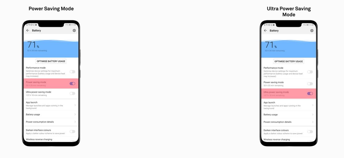 قابلیت های کاهش مصرف باتری گوشی های هوآوی