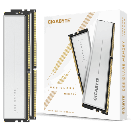 گیگابایت از کیت حافظه DESIGNARE DDR4 3200MHz 64GB رونمایی کرد