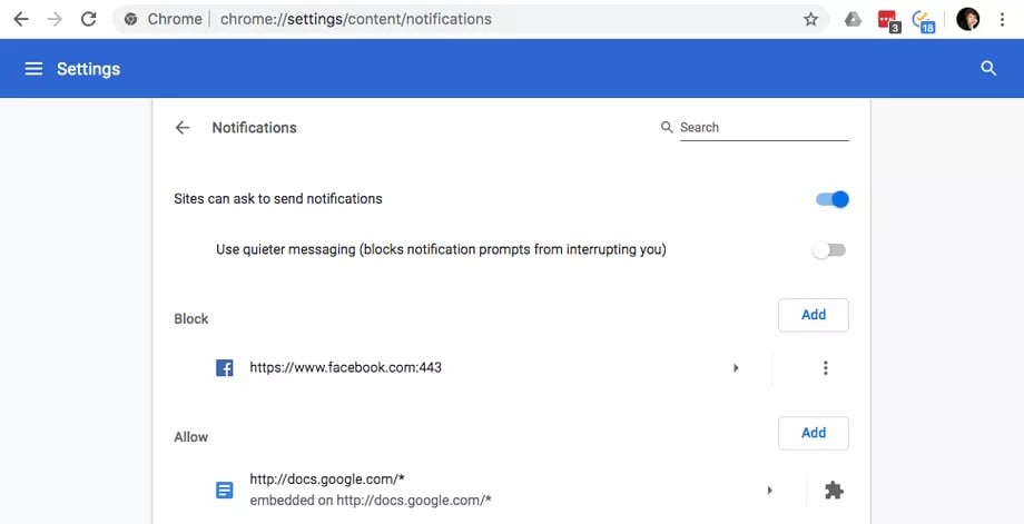 آموزش حذف تبلیغات سنگین و ساکت کردن اعلانات در مرورگر کروم