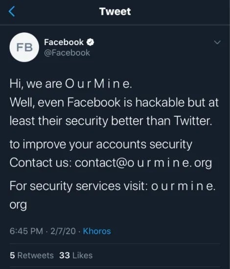 OurMine در پشت ماجرای هک فیسبوک
