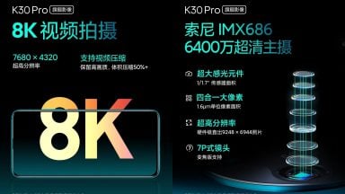 ساختار دوربین‌های ردمی K30 Pro شیائومی
