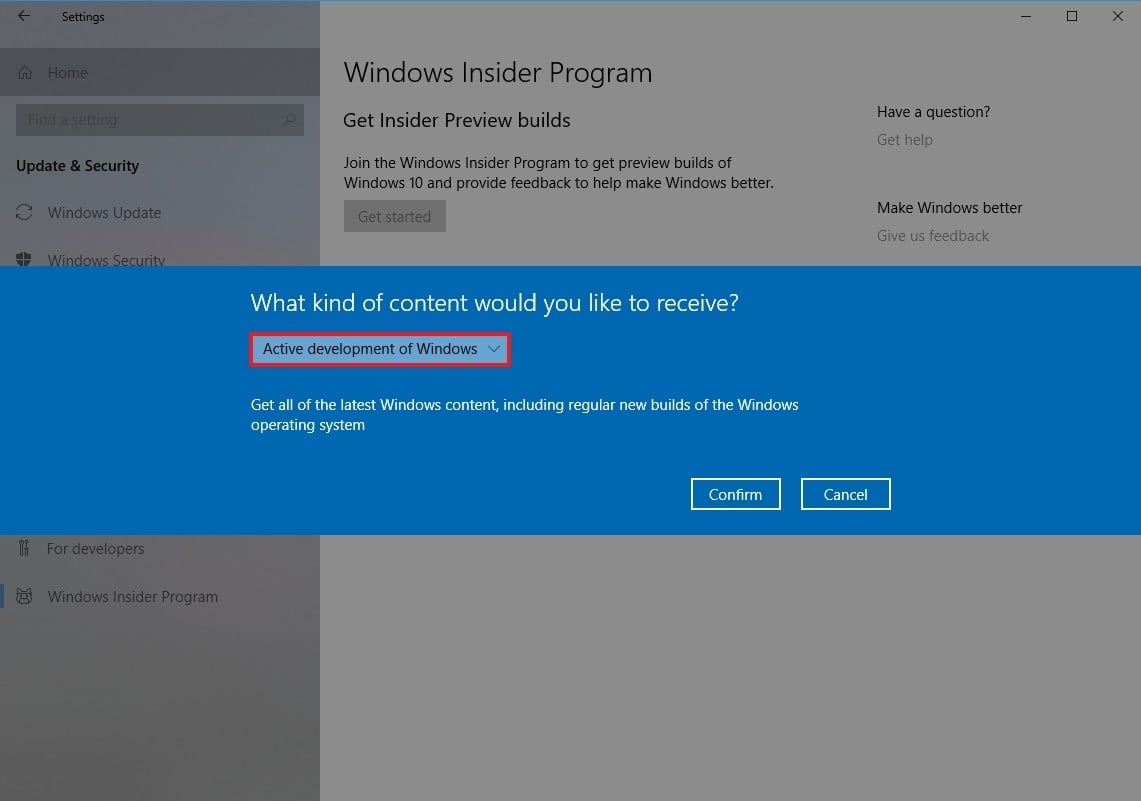 Windows 10 Insider Program 4