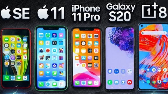 مقایسه عملکرد باتری آیفون SE در برابر آیفونهای 11، گلکسی S20 و وانپلاس8