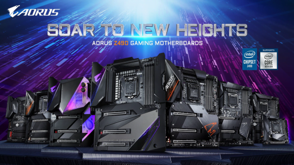 لاینآپ Gigabyte و Aorus برای پلتفرم Z490